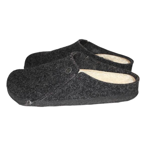 Birkenstock Zermatt Shearling Slipper Wool Felt Anthracite Black 39 Narrow - Picture 1 of 5
